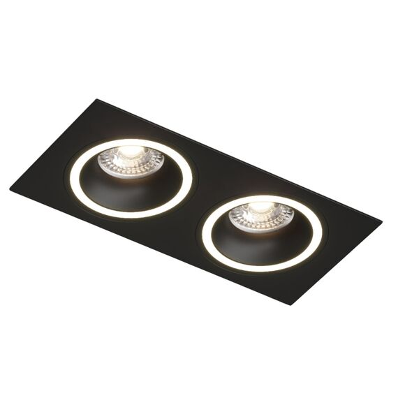 Denkirs DK2062-BK Встраиваемый светильник, IP 20, до 15 Вт, GU10, LED, черный, алюминий