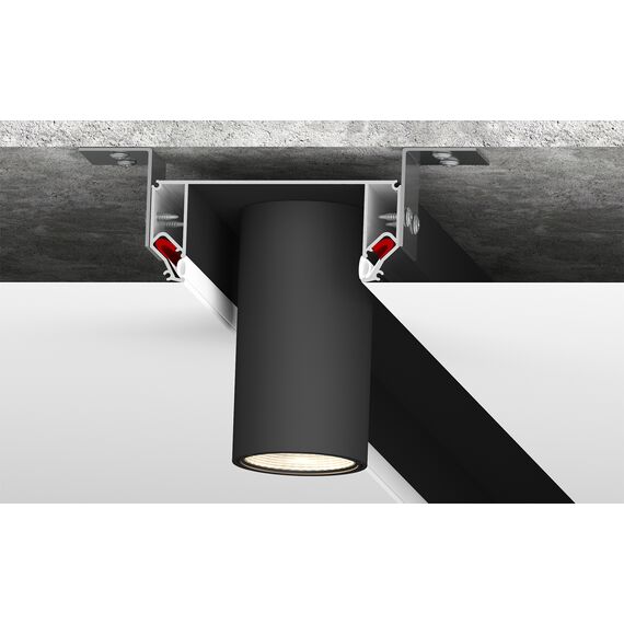 Denkirs DK5850-BK Профиль Flod для создания декоративных ниш в натяжном потолке, алюминий, черный