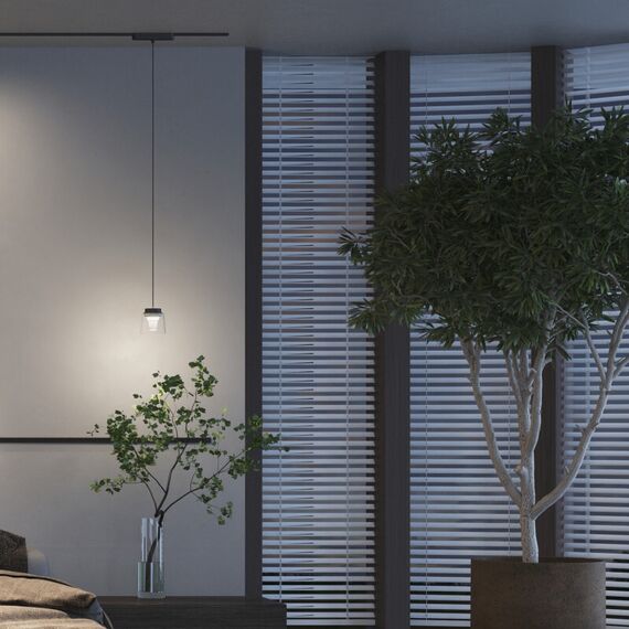 Denkirs DK5317-BK Светильник для трека Air, серия Hang 3000 со светодиодом, ?90*86mm, 48V DC, 4W, RA?95, 120°, 3000K, IP20, черный, алюминий, стекло, акрил, изображение 4