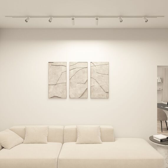 Denkirs DK6060-BW+WH Трековый светильник IP 20, 15 Вт, GU10, белый с черным, алюминий, изображение 5