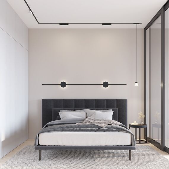 Denkirs DK5360-BK Светильник для трека Air, серия Linear 2700-6500 со светодиодом, L230*W26*H36мм, 48V DC, 9W, RA?90, 120°, 2700-6500K, IP20, черный, алюминий, изображение 5