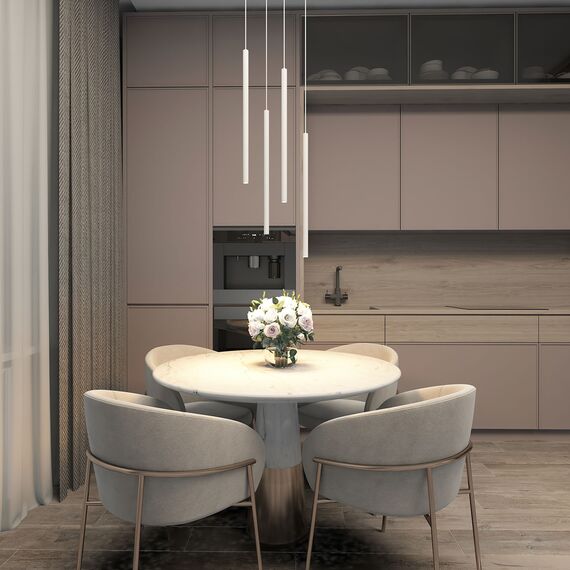 Denkirs DK4303-WH Подвесной светильник со встроенным светодиодом, 5W, IP 20, 3000K, белый, алюминий, изображение 4