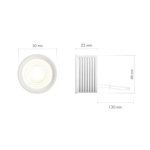 Denkirs DK3000-8W dim Керамический светодиодный модуль. Белый с прозрачной линзой 60 градусов, 8 Вт, 3000К, диммируемый, изображение 4