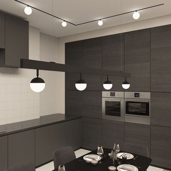 Denkirs DK8055-BK Акцентный светильник SMART MOON 12W DIM 3000K-6000K, черный, алюминий, акрил, изображение 6