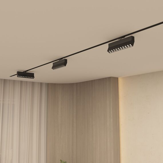 Denkirs DK6646-BK Поворотный однофазный трековый светильник EDDER со светодиодом L271mm 220V 20W 30° 4000K IP20 черный алюминий, изображение 5