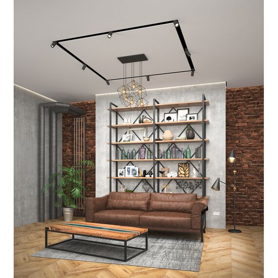 Denkirs DK5850-BK Профиль Flod для создания декоративных ниш в натяжном потолке, алюминий, черный, изображение 3