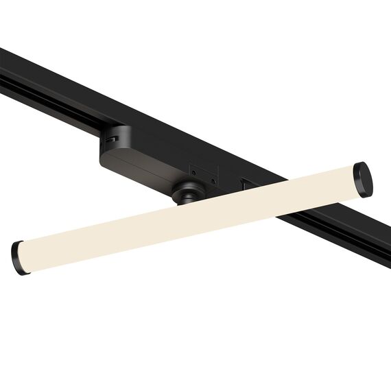 Denkirs DK6438-BK Поворотный однофазный трековый светильник STROM со светодиодом L300mm 220V 10W 150° 3000K IP20 черный алюминий/акрил, изображение 2