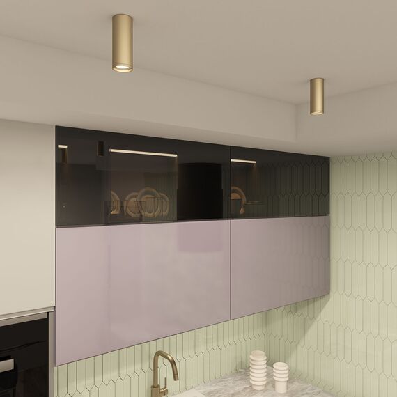 Denkirs DK2051-SG Накладной светильник, IP 20, 15 Вт, GU10, матовое золото, алюминий, изображение 6