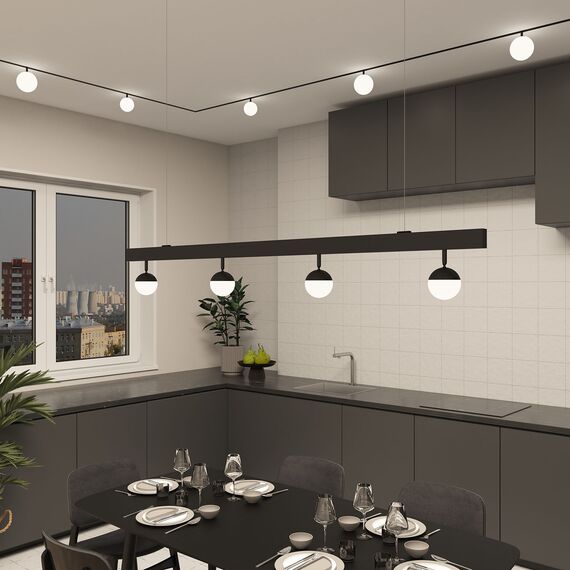 Denkirs DK8055-BK Акцентный светильник SMART MOON 12W DIM 3000K-6000K, черный, алюминий, акрил, изображение 5