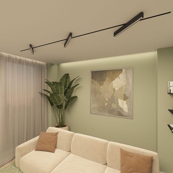 Denkirs DK6644-BK Поворотный однофазный трековый светильник EDDER со светодиодом L538mm 220V 40W 30° 4000K IP20 черный алюминий, изображение 5