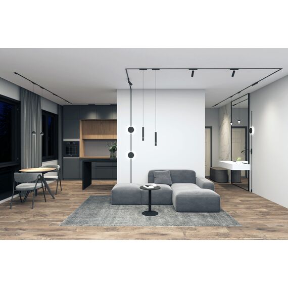 Denkirs DK5360-BK Светильник для трека Air, серия Linear 2700-6500 со светодиодом, L230*W26*H36мм, 48V DC, 9W, RA?90, 120°, 2700-6500K, IP20, черный, алюминий, изображение 4