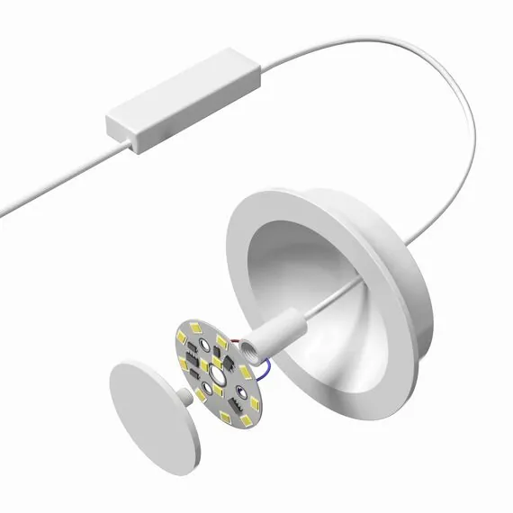 Denkirs DK2700-WH Встраиваемый светильник, IP 20, 7 Вт, LED 3000, белый, алюминий, изображение 4