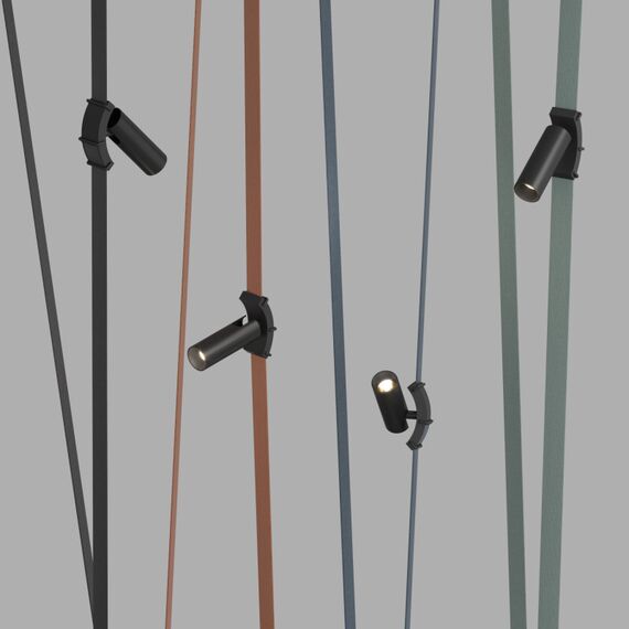 Denkirs DK5547-BK Поворотный светильник для трека-ремня Belty, серия Spot, со светодиодом, D35*L126.5мм, 48V DC, 7W, RA90, 30°, 3000K, IP20, черный, алюминий, изображение 4