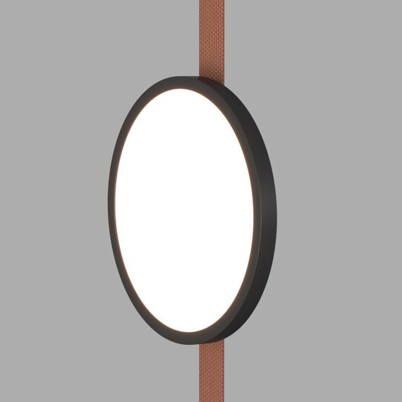 Denkirs DK5566-BK Cветильник для трека-ремня Belty, серия Flow, со светодиодом, D168*H29.5мм, 48V DC, 10W, RA90, 120°, 4000K, IP20, черный, алюминий