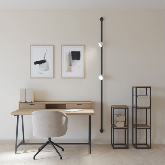 Denkirs DK5543-WH+BK Поворотный светильник для трека-ремня Belty, серия Spot, со светодиодом, D100*H107мм, 48V DC, 12W, RA90, 120°, 3000K, IP20, белый с черным, алюминий, изображение 6