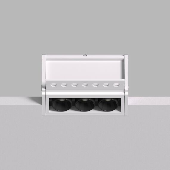 Denkirs DK2530-WB Встраиваемый светильник SPACE со светодиодом под шпатлевку L69mm 220V 6W 38° 4000К IP20 белый/черный алюминий, изображение 4