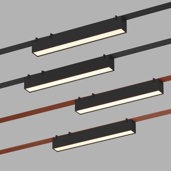 Denkirs DK5575-BK Cветильник для трека-ремня Belty, серия Linear, со светодиодом, L323*W40*H45мм, 48V DC, 12W, RA90, 120°, 3000K, IP20, черный, алюминий, изображение 2