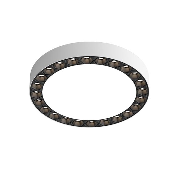 Denkirs DK2841-WB Накладной светильник DUAL 18+18 Вт, LED 4000K, IP 20, d212mm, белый/черный, алюминий/акрил, изображение 4