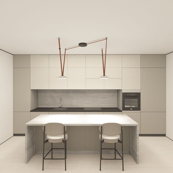 Denkirs DK5564-WH+BK Cветильник для трека-ремня Belty, серия Flow, со светодиодом, D300*H71мм, 48V DC, 20W, RA90, 120°, 4000K, IP20, белый с черным, алюминий, изображение 5