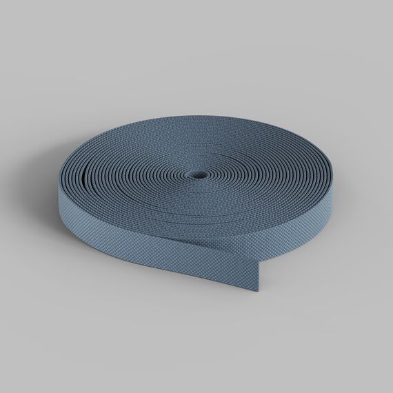 Denkirs TR5502-DB Гибкий трек-ремень Belty, серия Base, 20м, 48V DC, IP20, тёмно-синий, ткань, медь