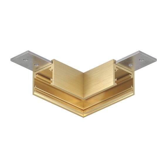 Denkirs TR5731-SB Угловой элемент для трека SHINE BASE 90° потолок-потолок, сатинированная латунь, алюминий, изображение 2