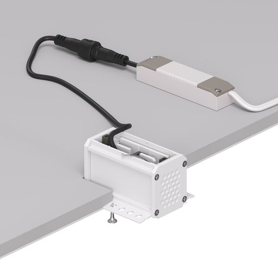 Denkirs DK2530-WB Встраиваемый светильник SPACE со светодиодом под шпатлевку L69mm 220V 6W 38° 4000К IP20 белый/черный алюминий, изображение 5