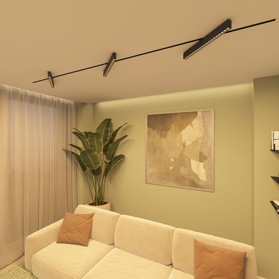 Denkirs DK6634-BK Поворотный однофазный трековый светильник EDDER со светодиодом L538mm 220V 40W 30° 3000K IP20 черный алюминий, изображение 5