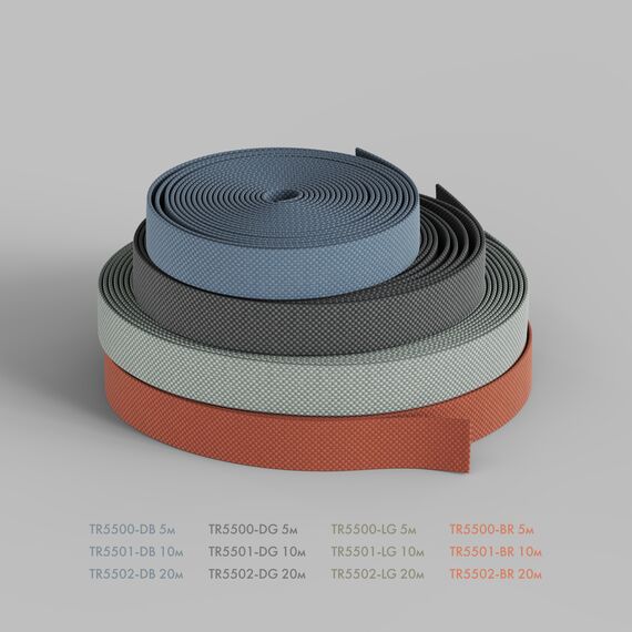 Denkirs TR5501-LG Гибкий трек-ремень Belty, серия Base, 10м, 48V DC, IP20, светло-серый, ткань, медь, изображение 2