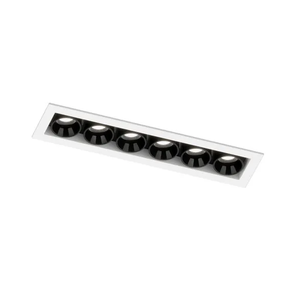 Denkirs DK2514-WB Встраиваемый светильник SPACE со светодиодом L126mm 220V 10W 38° 4000К IP20 белый/черный алюминий, изображение 5