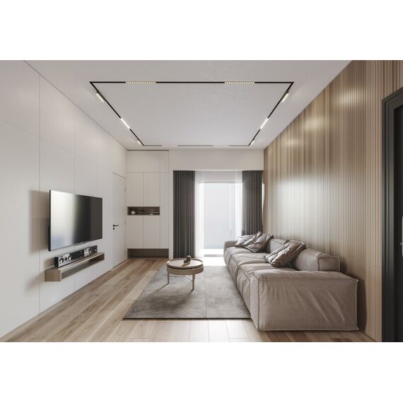 Denkirs TR2023-BK Профиль-трек SMART ONE, для натяжных потолков, 3 м, алюминий, черный, изображение 5