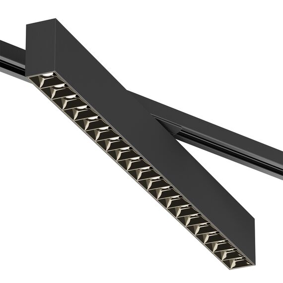 Denkirs DK6634-BK Поворотный однофазный трековый светильник EDDER со светодиодом L538mm 220V 40W 30° 3000K IP20 черный алюминий