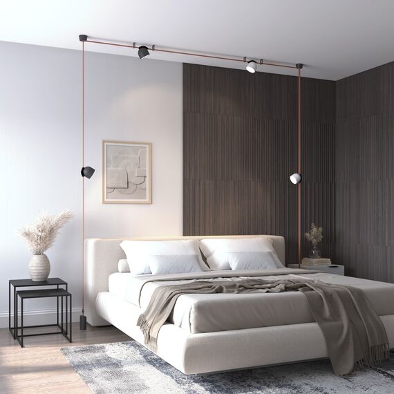 Denkirs DK5542-WH+BK Поворотный светильник для трека-ремня Belty, серия Spot, со светодиодом, D100*H107мм, 48V DC, 12W, RA90, 120°, 4000K, IP20, белый с черным, алюминий, изображение 9