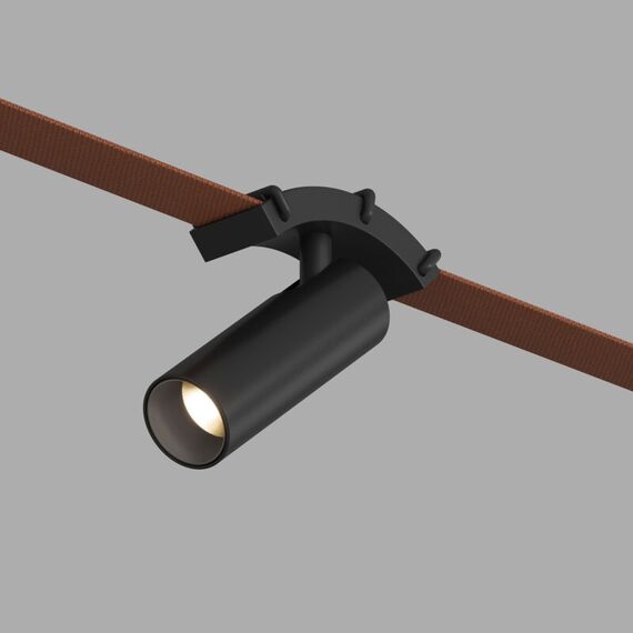 Denkirs DK5547-BK Поворотный светильник для трека-ремня Belty, серия Spot, со светодиодом, D35*L126.5мм, 48V DC, 7W, RA90, 30°, 3000K, IP20, черный, алюминий, изображение 2
