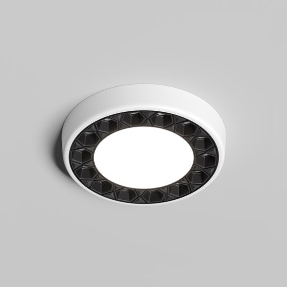 Denkirs DK2441-WB Встраиваемый светильник DUAL 9+9 Вт, LED 4000K, IP 20, d120mm, белый/черный, алюминий/акрил, изображение 2