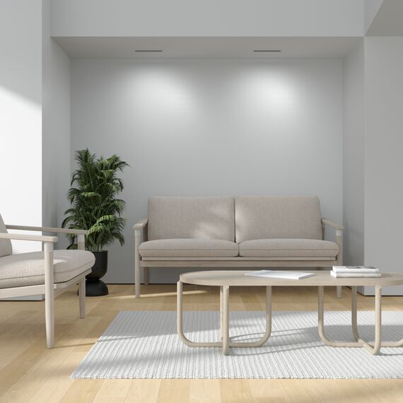 Denkirs DK2532-WB Встраиваемый светильник SPACE со светодиодом под шпатлевку L240mm 220V 20W 38° 4000К IP20 белый/черный алюминий, изображение 7