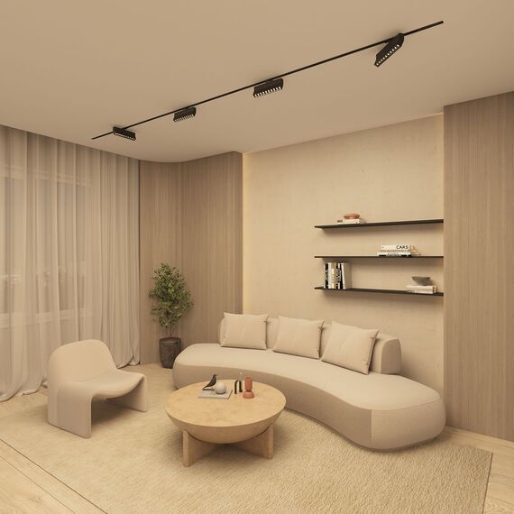 Denkirs DK6636-BK Поворотный однофазный трековый светильник EDDER со светодиодом L271mm 220V 20W 30° 3000K IP20 черный алюминий, изображение 4