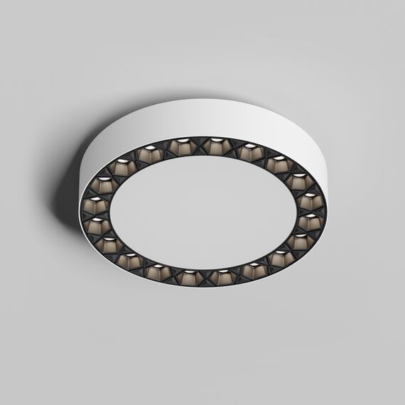 Denkirs DK2840-WB Накладной светильник DUAL 12+12 Вт, LED 4000K, IP 20, d165mm, белый/черный, алюминий/акрил, изображение 3