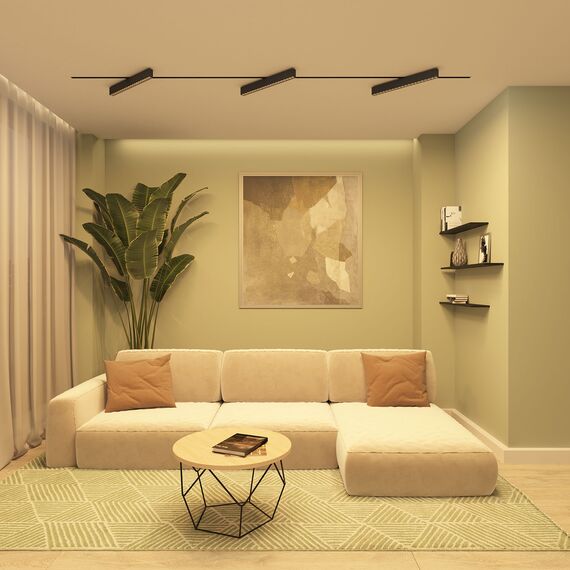 Denkirs DK6634-BK Поворотный однофазный трековый светильник EDDER со светодиодом L538mm 220V 40W 30° 3000K IP20 черный алюминий, изображение 4