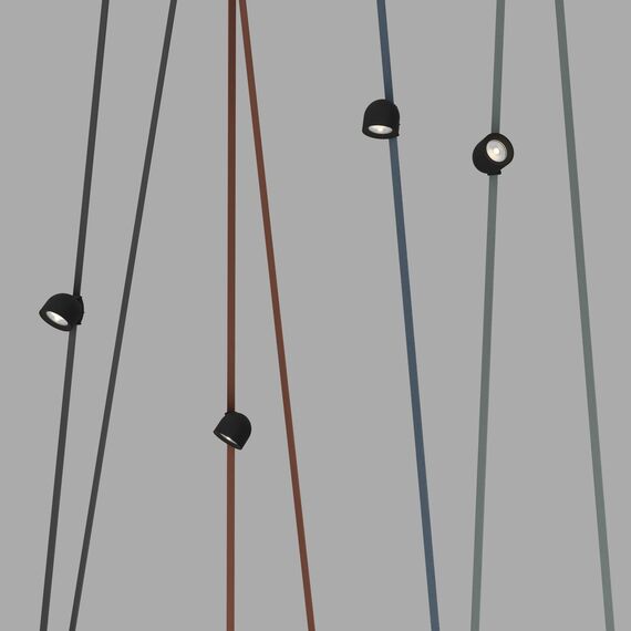 Denkirs DK5540-BK Поворотный светильник для трека-ремня Belty, серия Spot, со светодиодом, D100*H107мм, 48V DC, 12W, RA90, 38°, 4000K, IP20, черный, алюминий, изображение 4