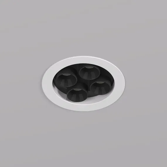 Denkirs DK2510-WB Встраиваемый светильник SPACE со светодиодом d65 220V 8W 38° 4000К IP20 белый/черный алюминий, изображение 2