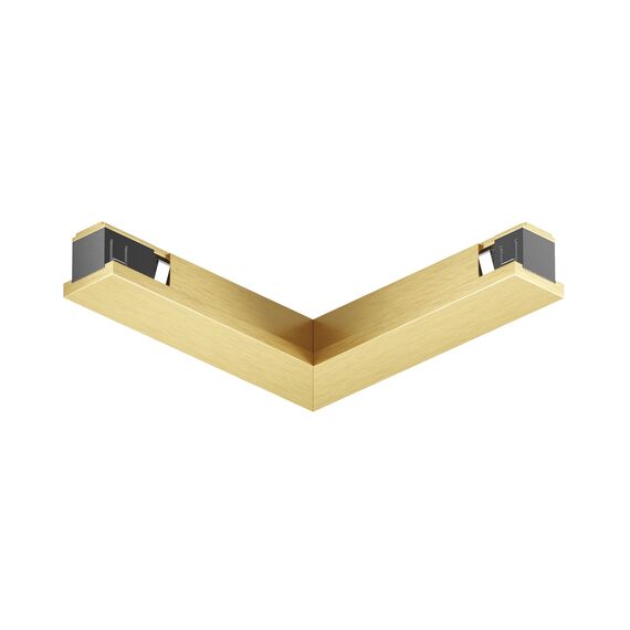 Denkirs TR5723-SB Электрический коннектор для трека SHINE BASE 90° потолок-потолок, сатинированная латунь, алюминий, изображение 3