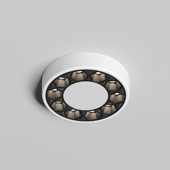 Denkirs DK2440-WB Встраиваемый светильник DUAL 5+5 Вт, LED 4000K, IP 20, d90mm, белый/черный, алюминий/акрил, изображение 3