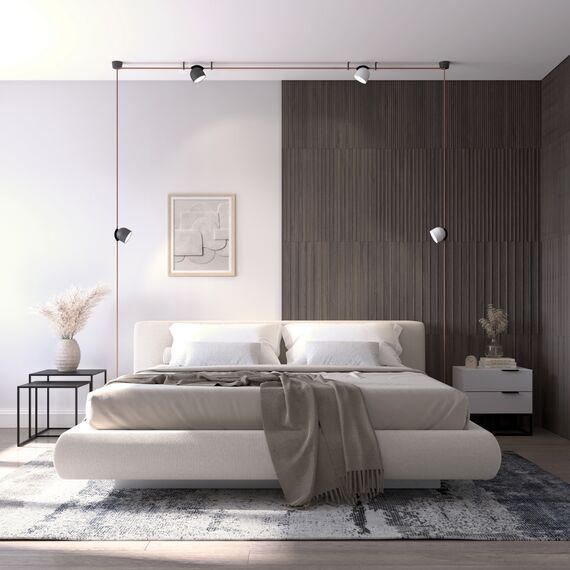 Denkirs DK5542-BK Поворотный светильник для трека-ремня Belty, серия Spot, со светодиодом, D100*H107мм, 48V DC, 12W, RA90, 120°, 4000K, IP20, черный, алюминий, изображение 6