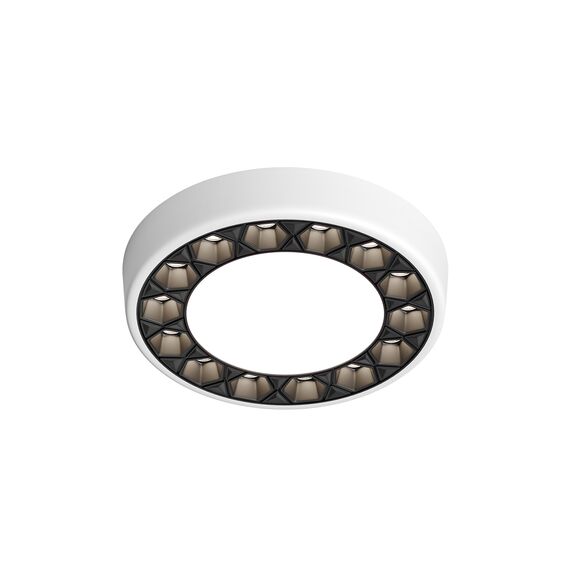 Denkirs DK2441-WB Встраиваемый светильник DUAL 9+9 Вт, LED 4000K, IP 20, d120mm, белый/черный, алюминий/акрил, изображение 4