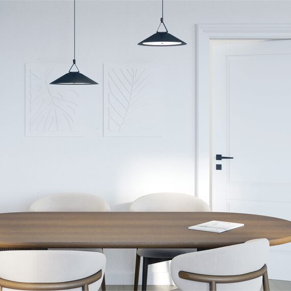 Denkirs DK5564-BK Cветильник для трека-ремня Belty, серия Flow, со светодиодом, D300*H71мм, 48V DC, 20W, RA90, 120°, 4000K, IP20, черный, алюминий, изображение 5