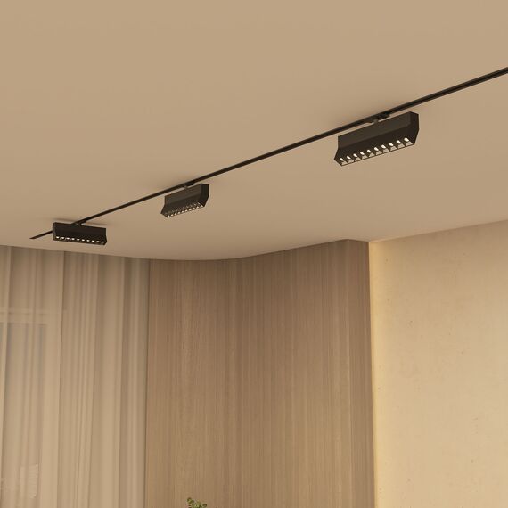 Denkirs DK6636-BK Поворотный однофазный трековый светильник EDDER со светодиодом L271mm 220V 20W 30° 3000K IP20 черный алюминий, изображение 5