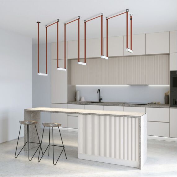 Denkirs DK5571-WB Cветильник для трека-ремня Belty, серия Grill, со светодиодом, L323*W40*H45мм, 48V DC, 12W, RA90, 24°, 3000K, IP20, белый с черным, алюминий, изображение 4