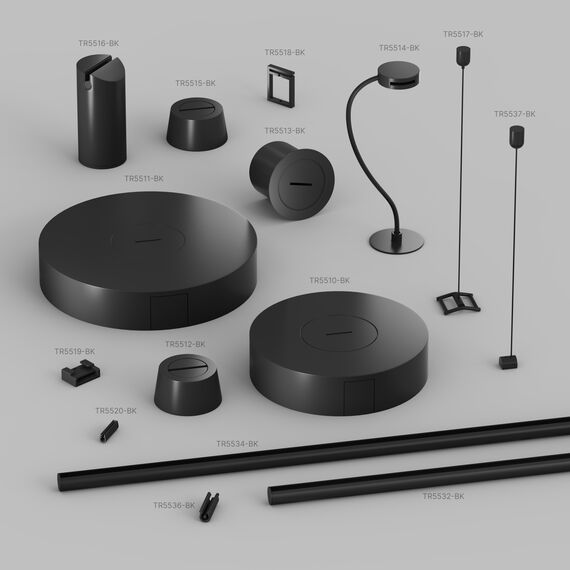 Denkirs TR5532-BK Штанга для трека-ремня Belty, серия Rod 1.5м, IP20, черный, алюминий, изображение 4