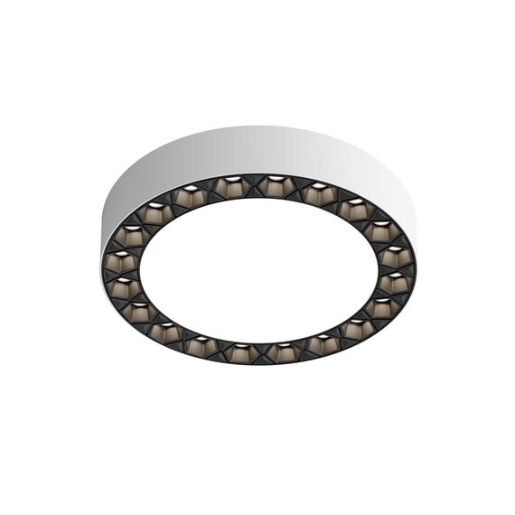 Denkirs DK2840-WB Накладной светильник DUAL 12+12 Вт, LED 4000K, IP 20, d165mm, белый/черный, алюминий/акрил, изображение 4