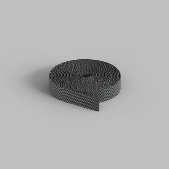 Denkirs TR5500-DG Гибкий трек-ремень Belty, серия Base, 5м, 48V DC, IP20, тёмно-серый, ткань, медь